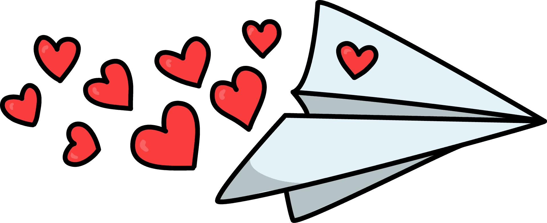 Love Flight Paper Plane PNG