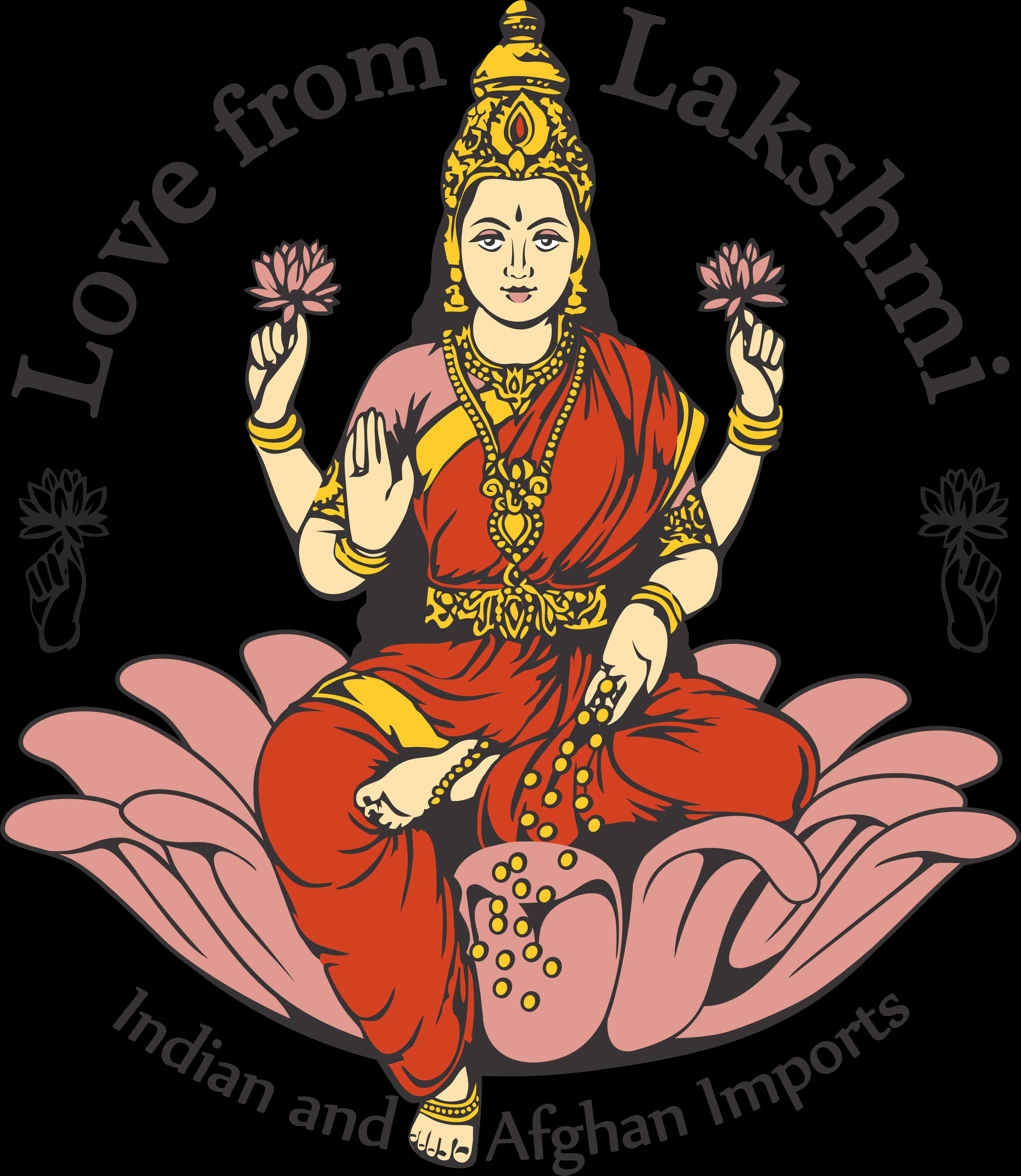 Love From Lakshmi Illustration PNG