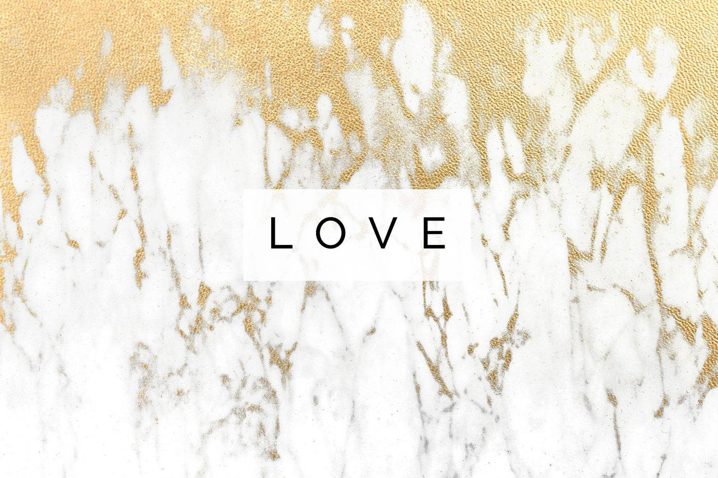 Love Gold Marble Wallpaper