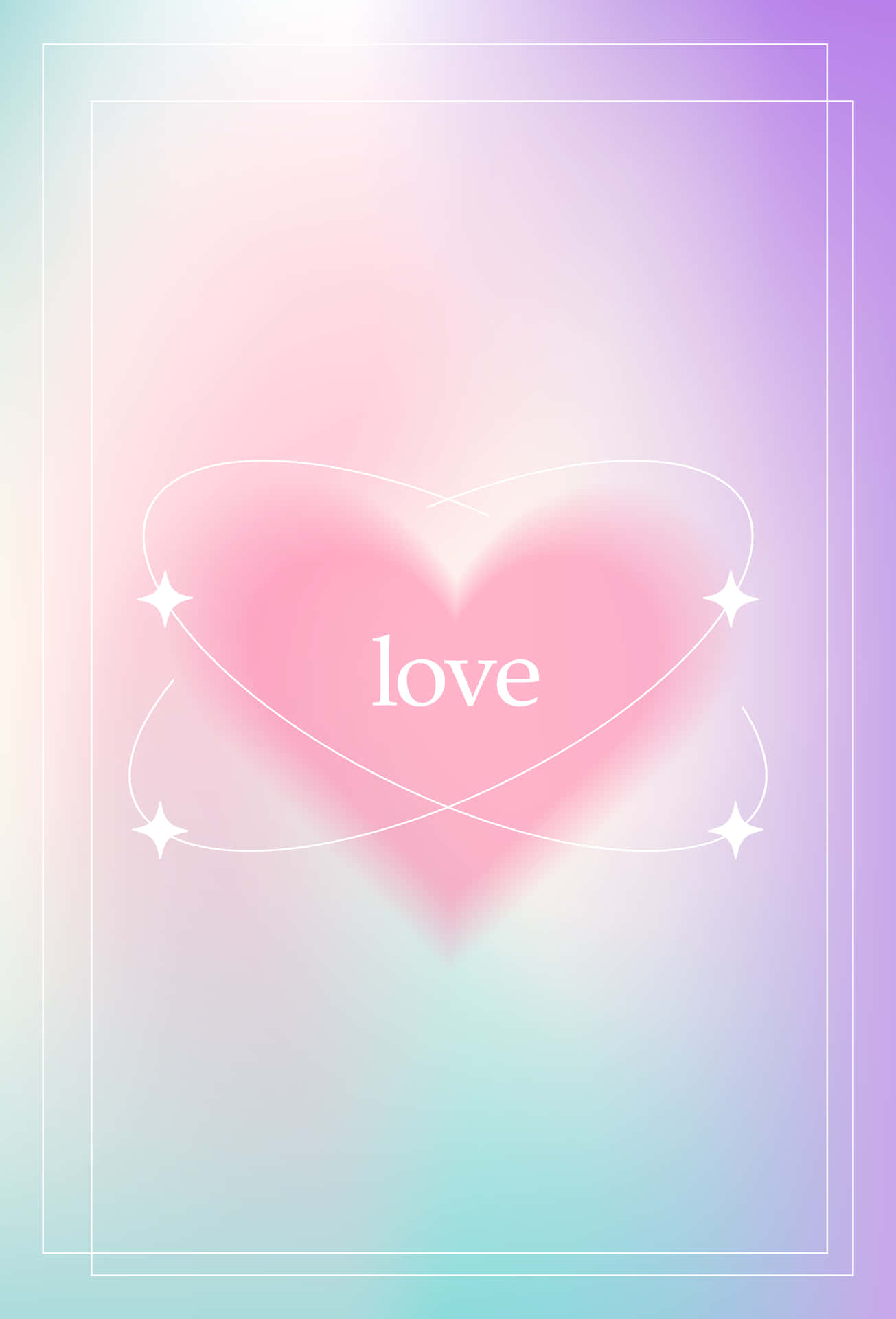 Love Heart Aura Background Wallpaper