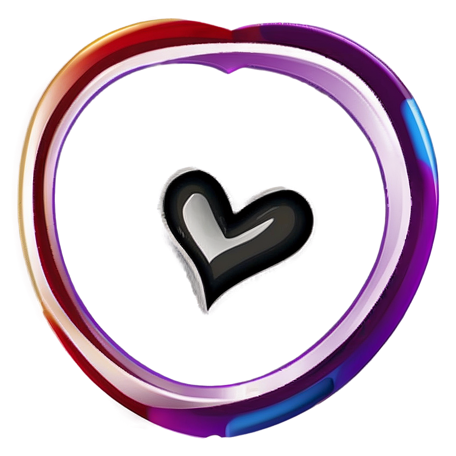 Love Heart Drawing Png Bst94 PNG