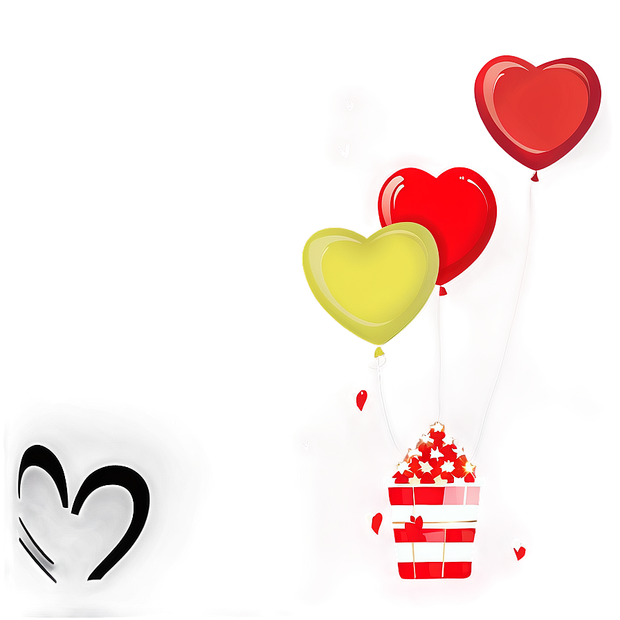 Love Heart Red Balloons Png Mqr80 PNG