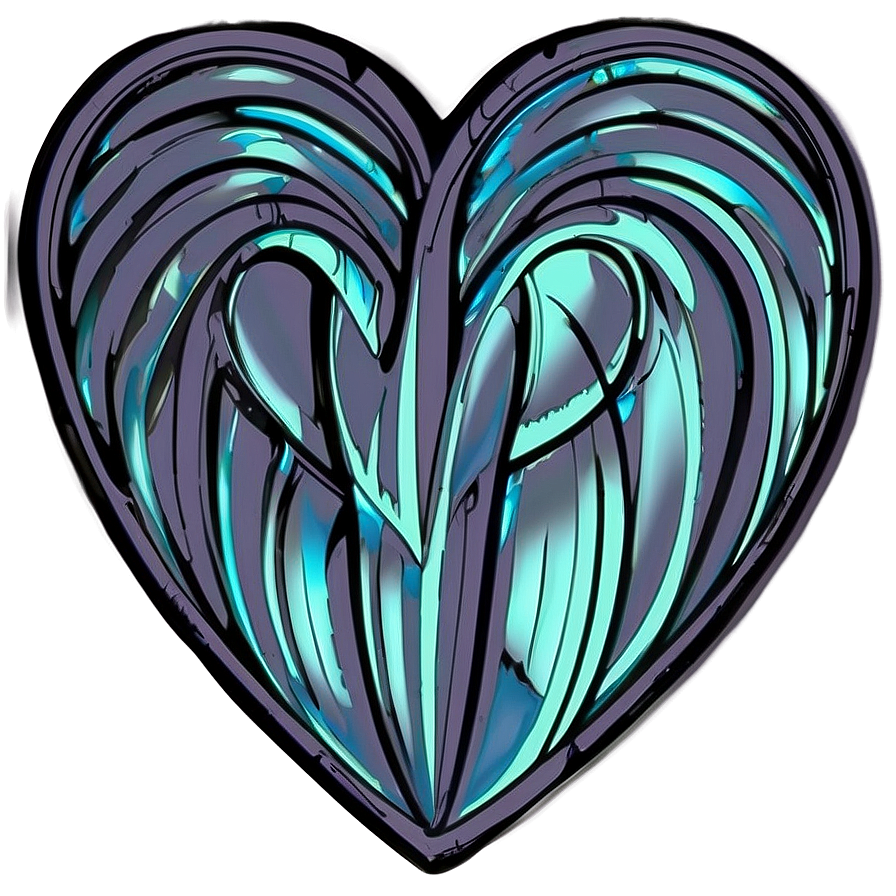 Love Heart Sketch Png 06202024 PNG