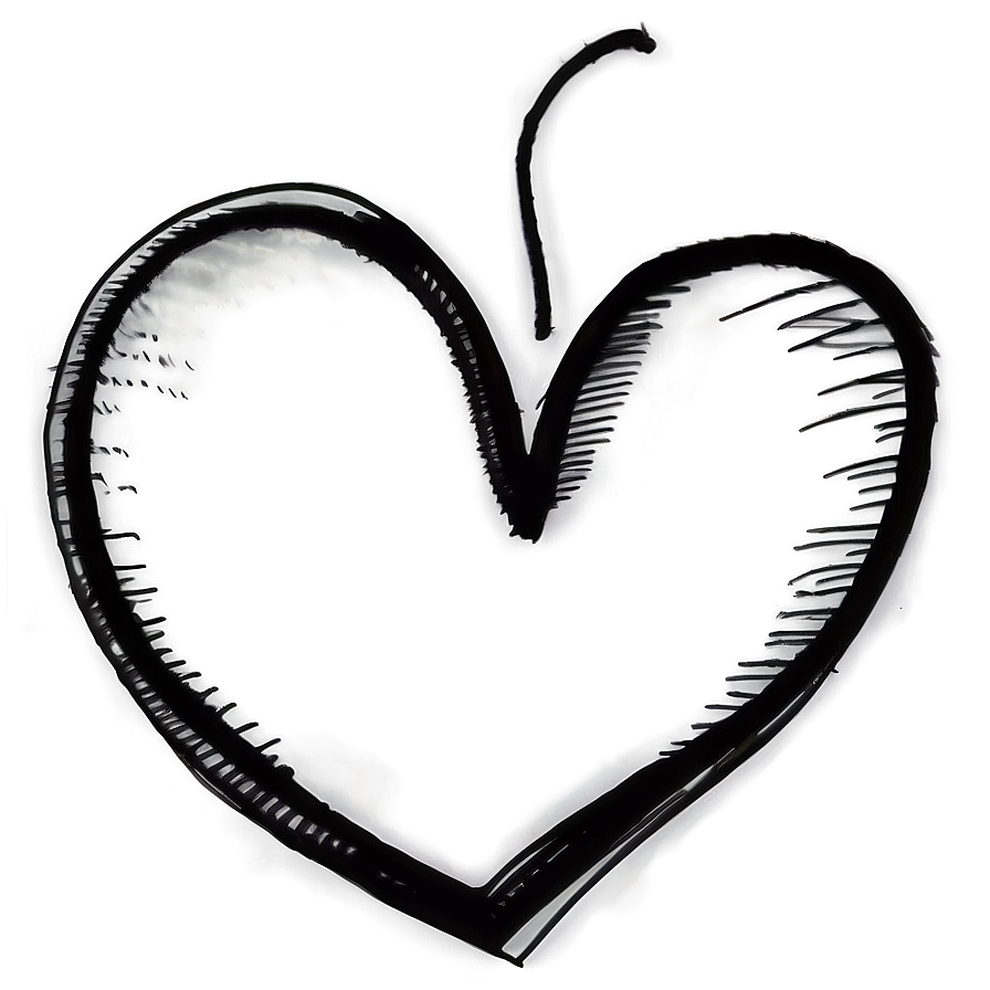 Love Heart Sketch Png Rna PNG