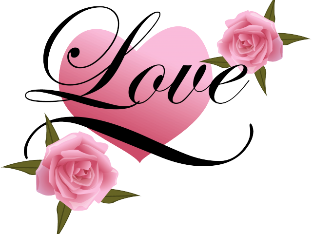 Love Heartand Roses Graphic PNG