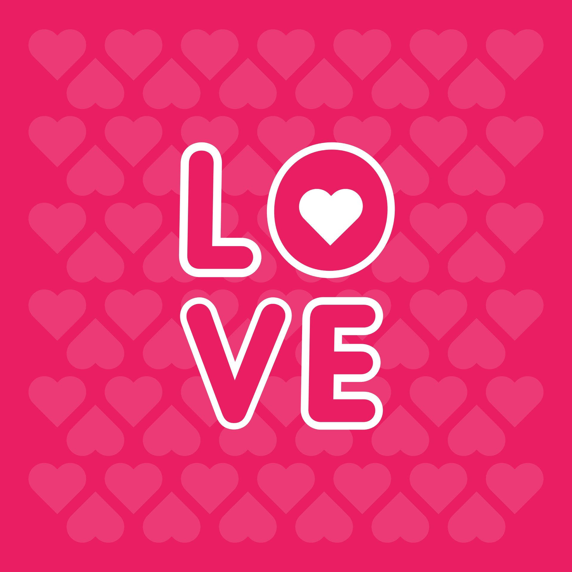 Show your love with an inscription and hearts Wallpaper