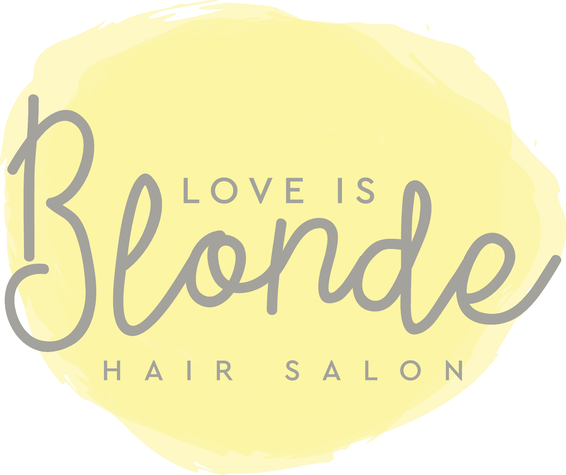 Love Is Blonde Hair Salon Logo PNG