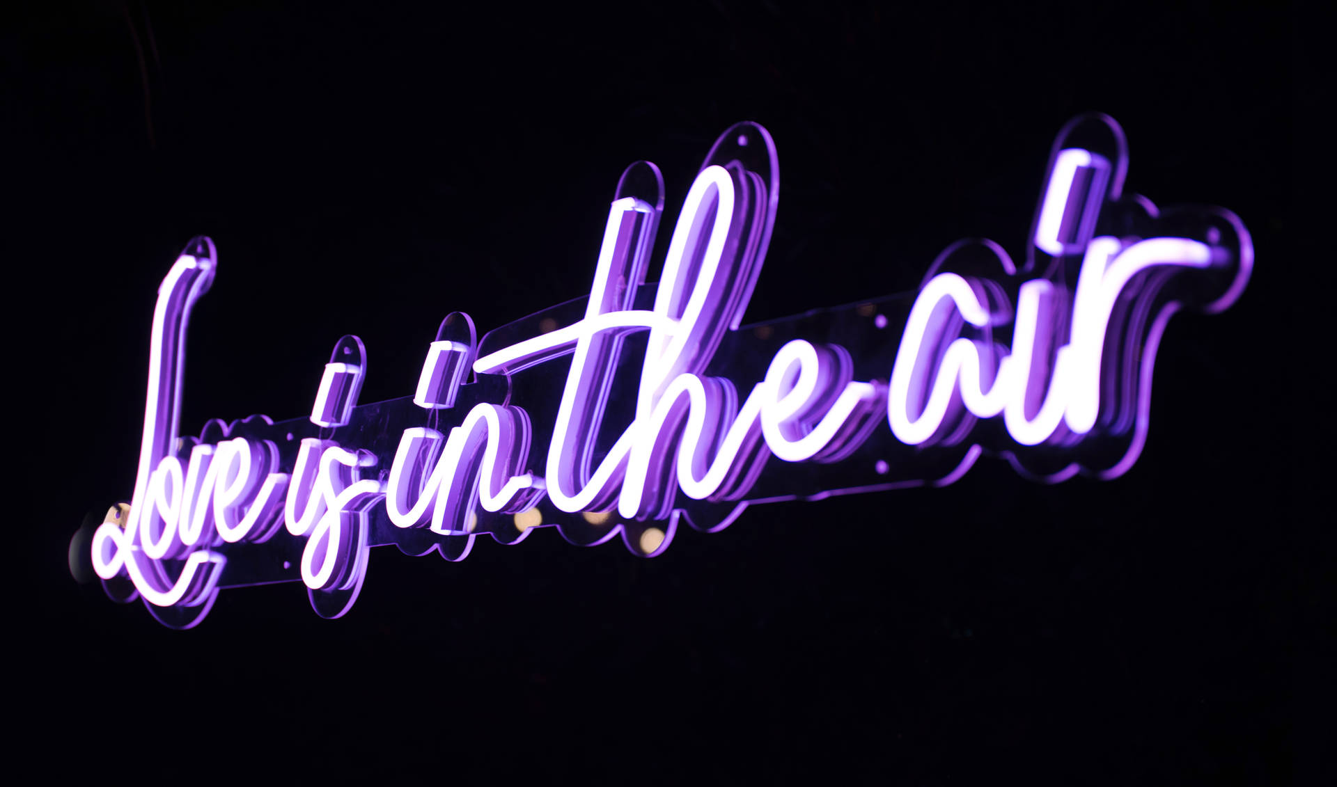 Love Is In The Air Neon Sign Wallpaper