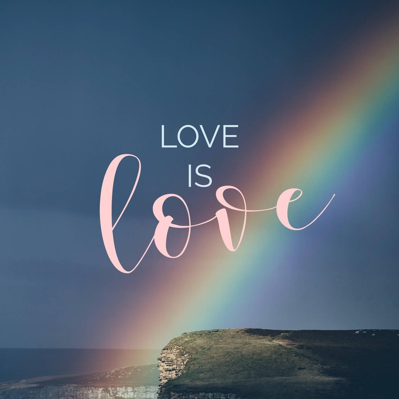 Oamor É Amor E O Arco-íris. Papel de Parede
