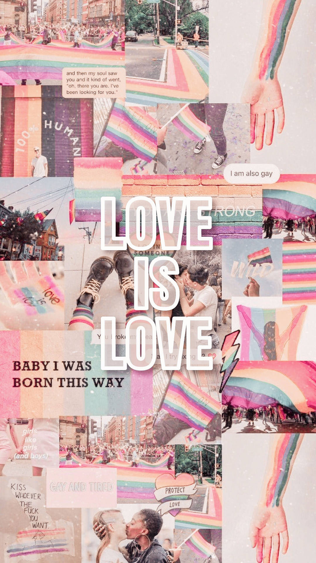 Love Is Love Lesbian Aesthetic Background