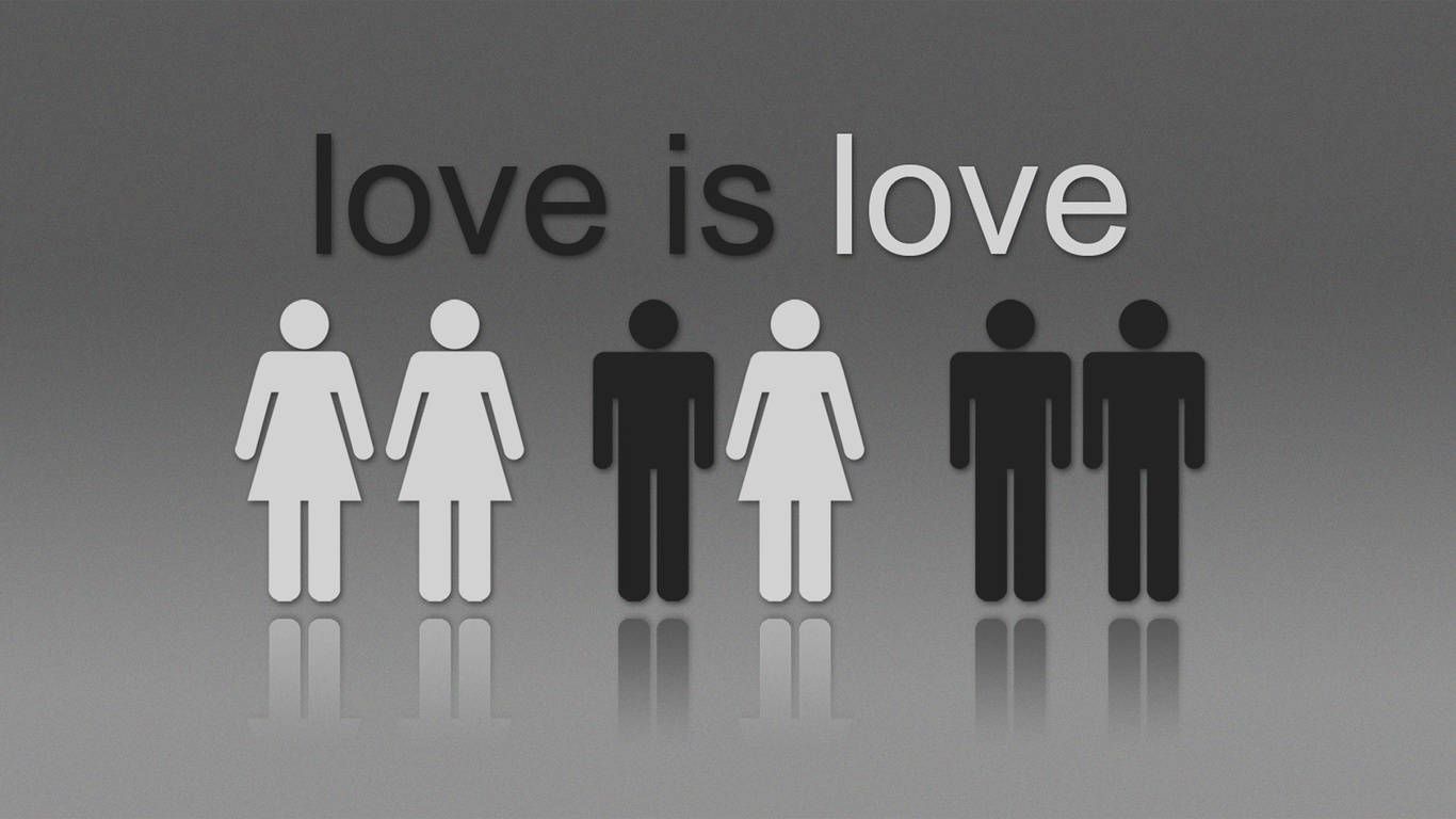 Kærlighed er kærlighed LGBTQ Symboler Wallpaper