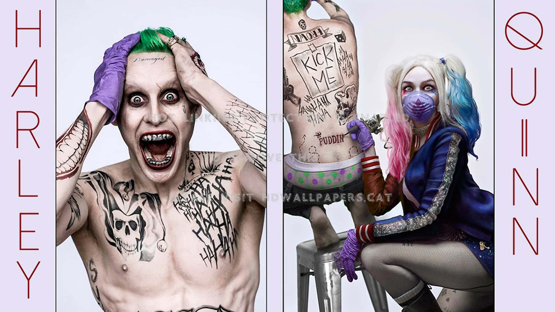 Densnurrade Kärlekshistorien Om Joker Och Harley Quinn Från Suicide Squad. Wallpaper
