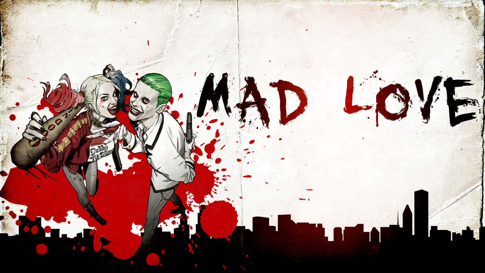 Crazed Love - The Joker And Harley Quinn From Suicide Squad Wallpaper