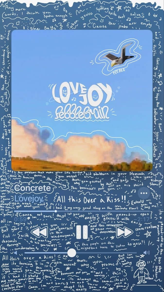Love Joy Music Player Overly Poster Wallpaper