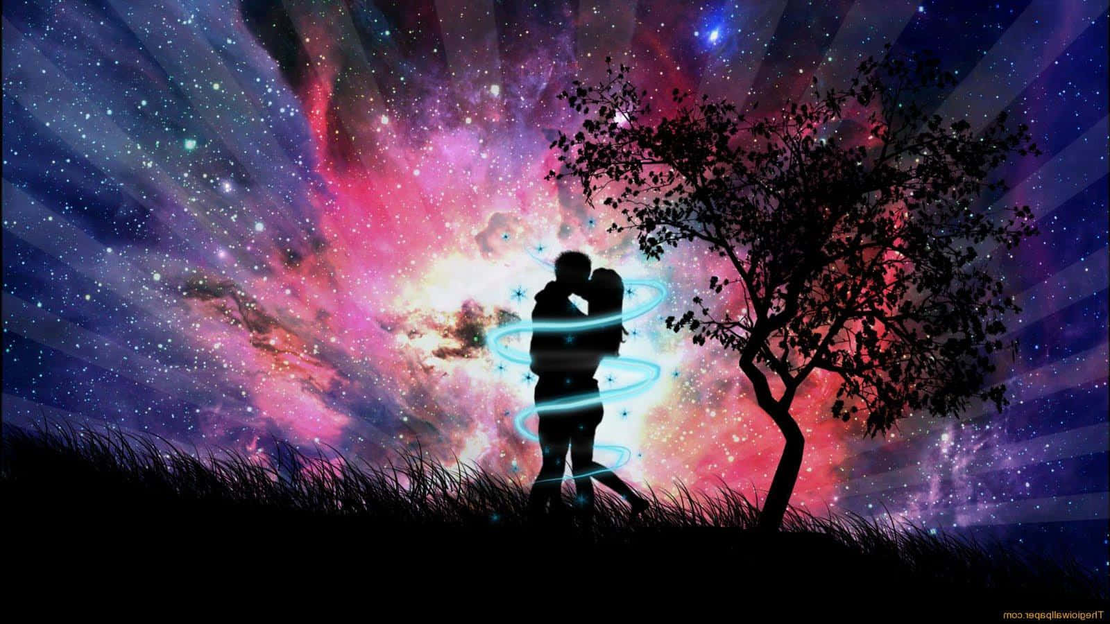 Galaxy Mountain Love Kiss Picture
