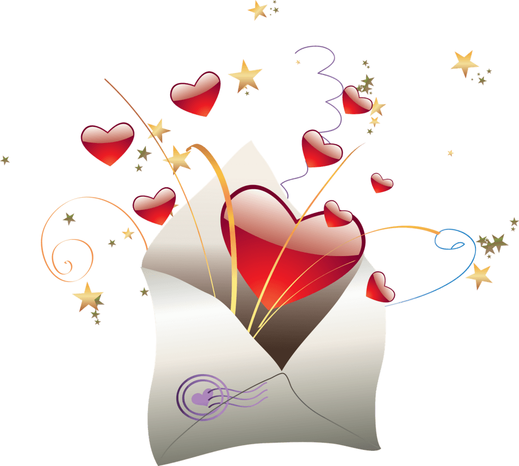 Love Letter Explosion Graphic PNG