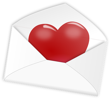Love Letter Heart Envelope PNG
