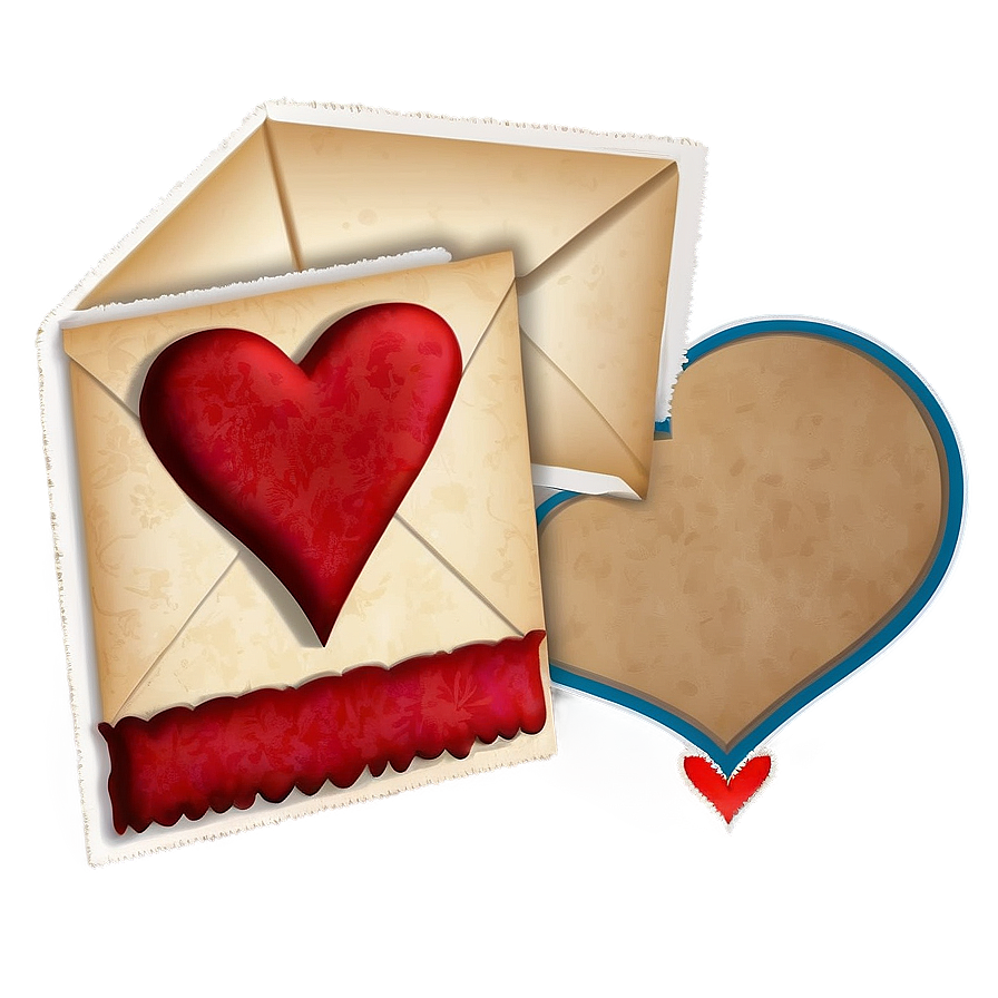 Love Letter Heart Stamp Png 05242024 PNG