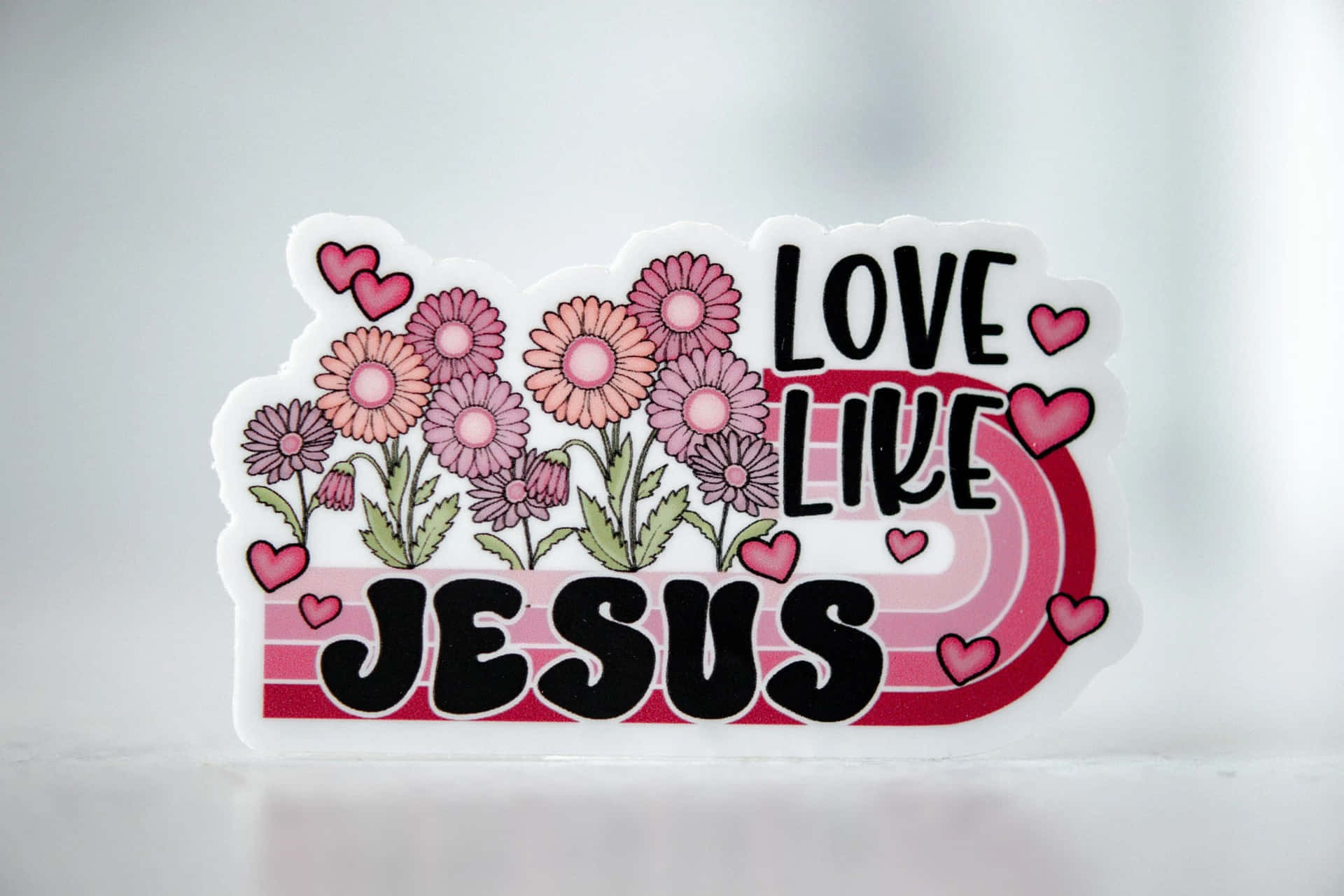 Love Like Jesus Floral Sticker Wallpaper