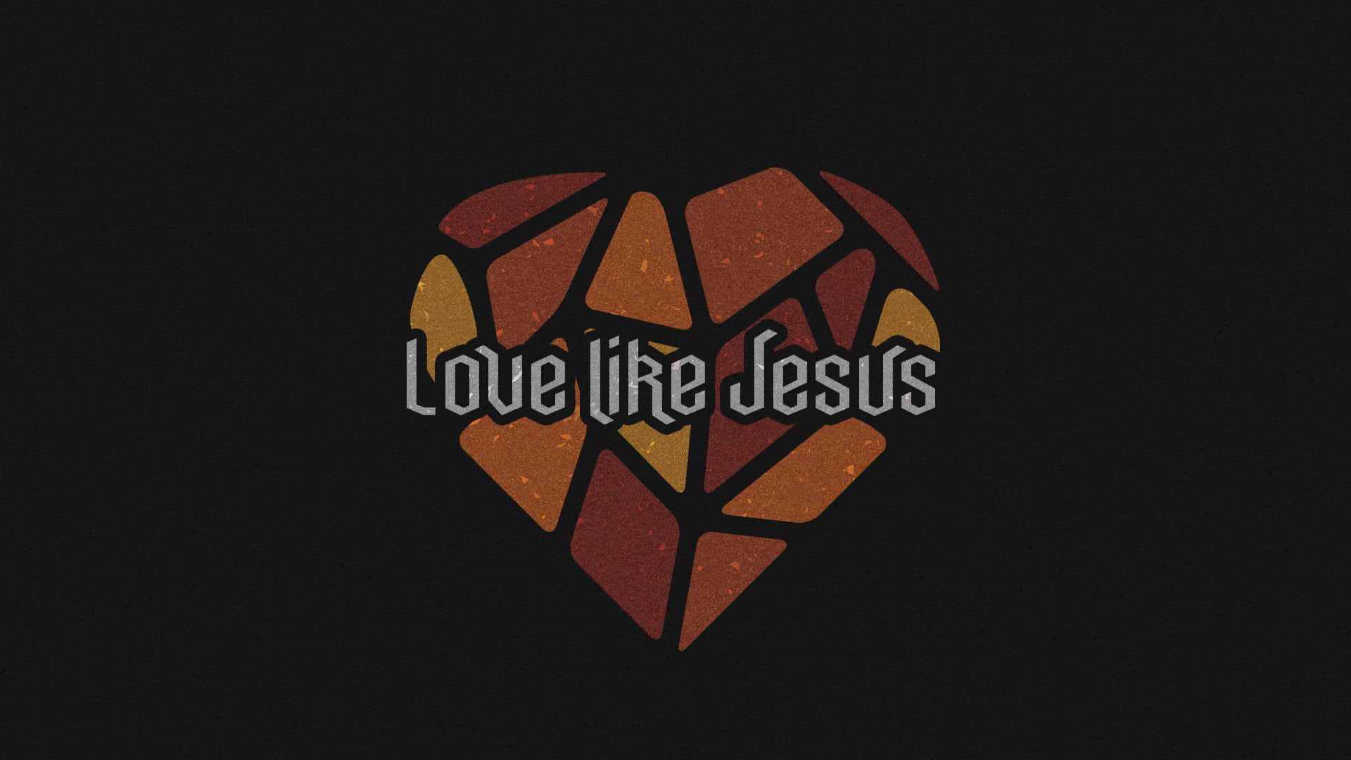Love Like Jesus Heart Graphic Wallpaper