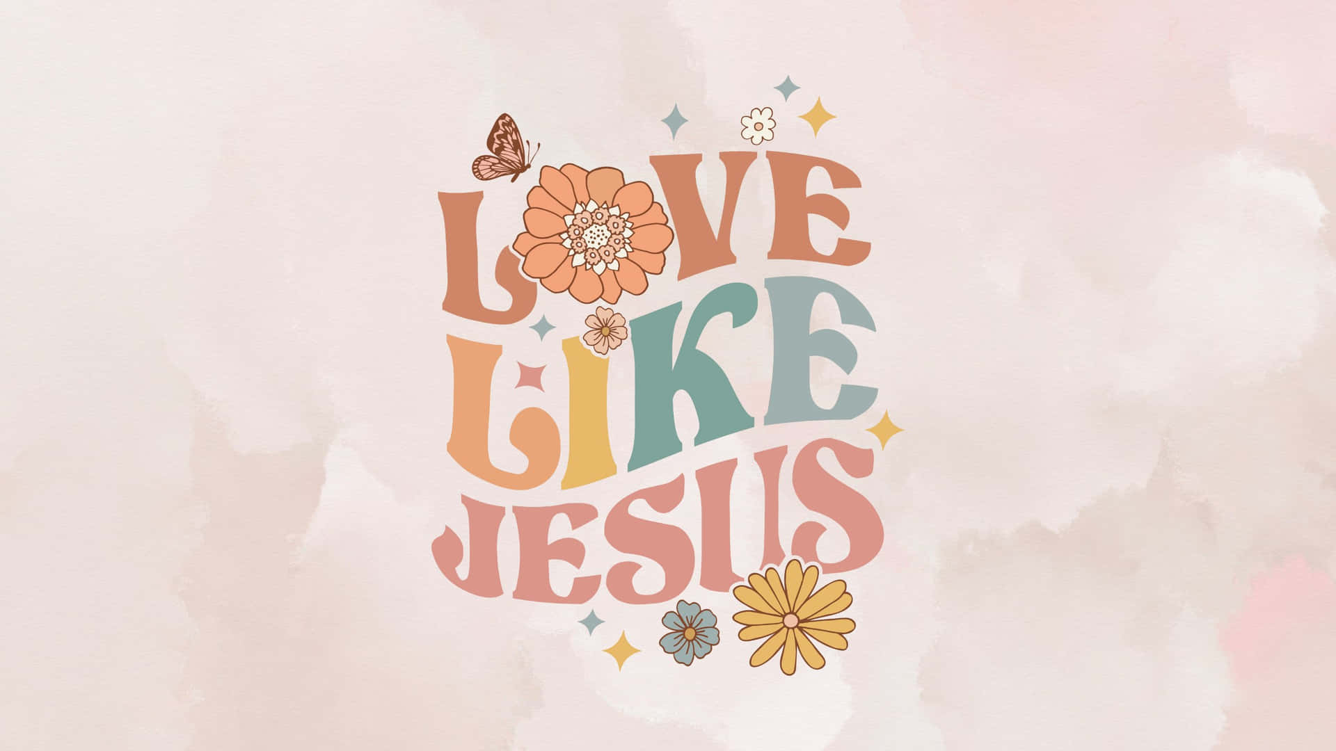 Love Like Jesus Inspirational Quote Wallpaper
