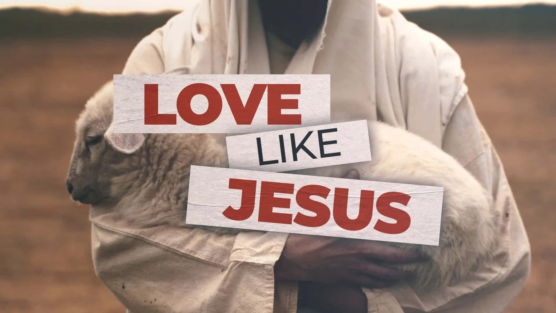Love Like Jesus Shepherd Concept Wallpaper