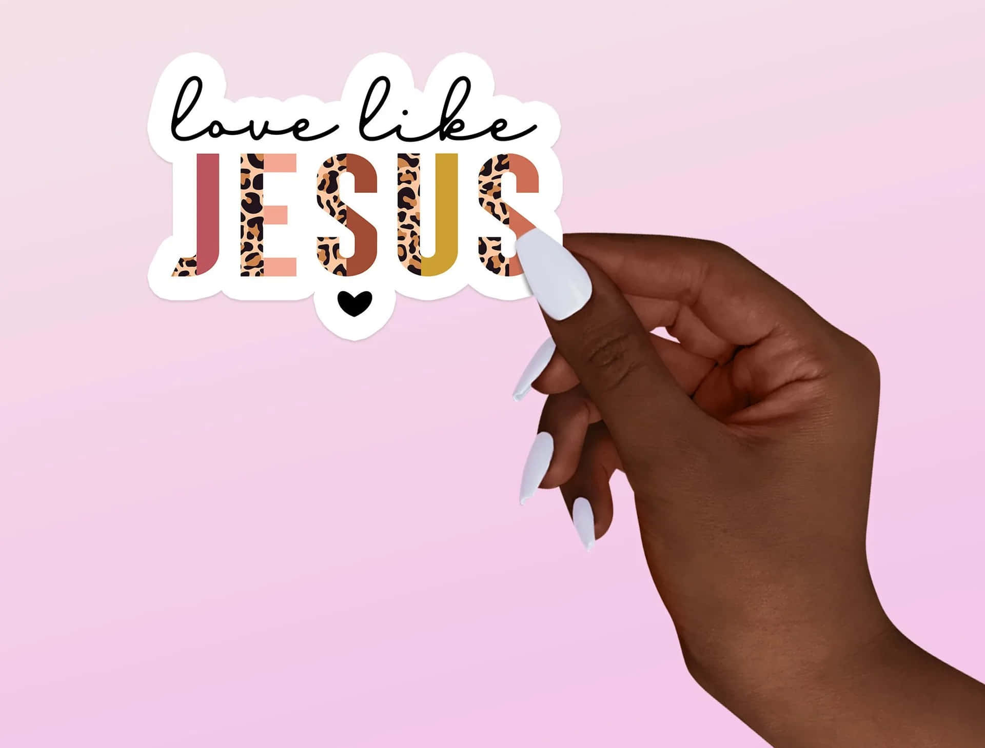 Love Like Jesus Sticker Heldby Hand Wallpaper