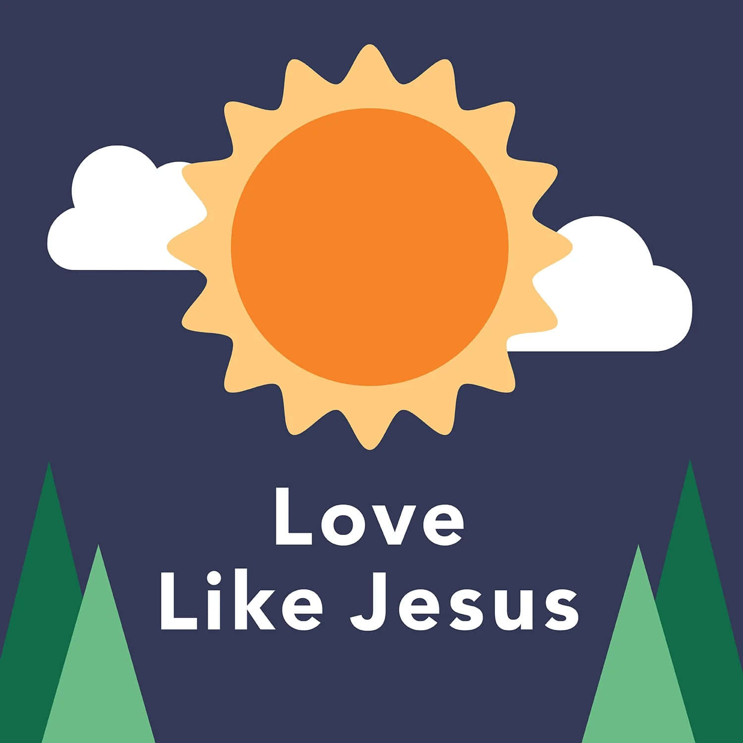 Love Like Jesus Sunrise Graphic Wallpaper