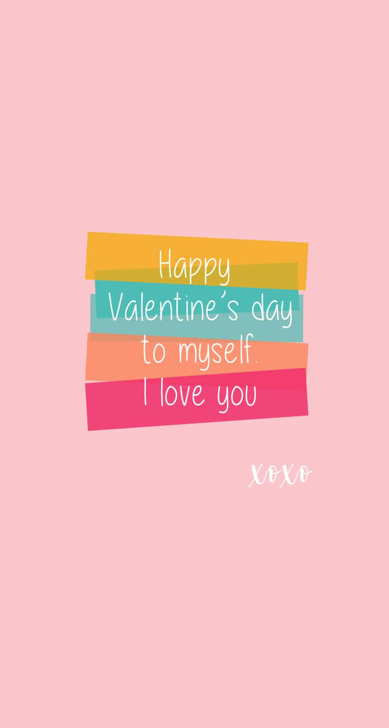 Elsker mig selv sød Valentinsdag sticky faner Wallpaper