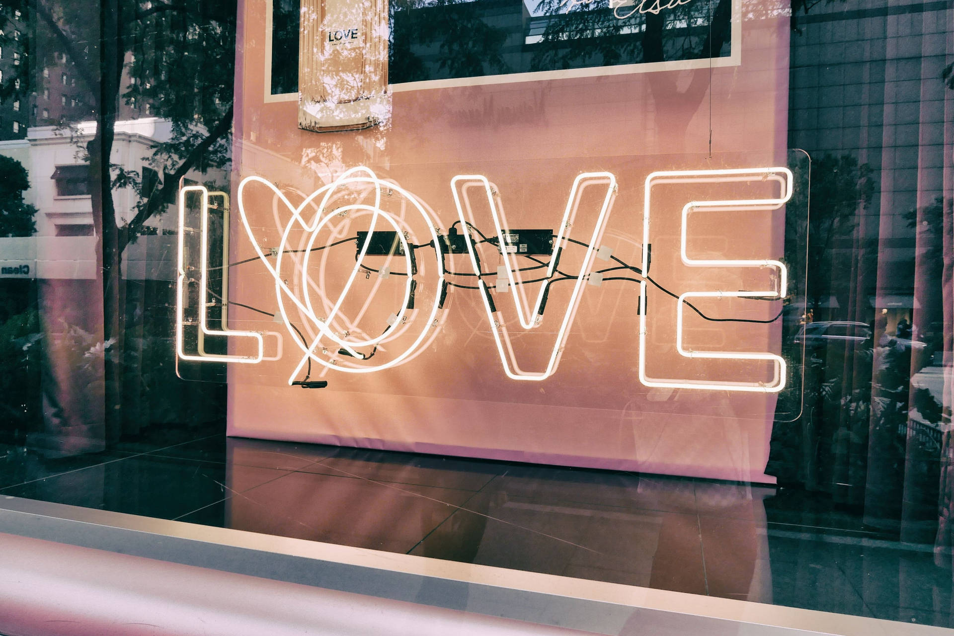 Love Neon Sign Wallpaper