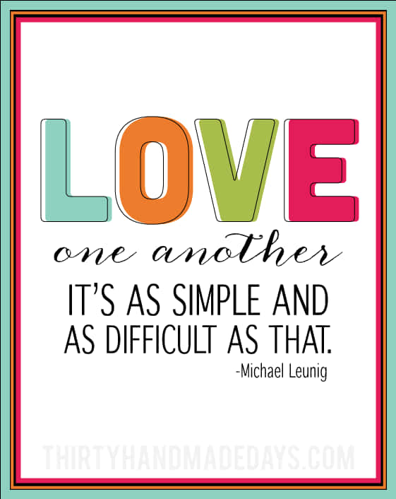Love One Another Quote Art PNG