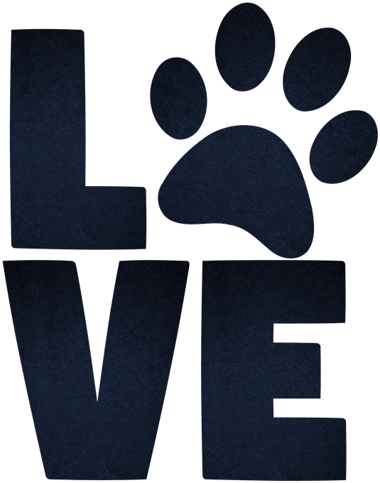 Love Paw Graphic Blackand White PNG
