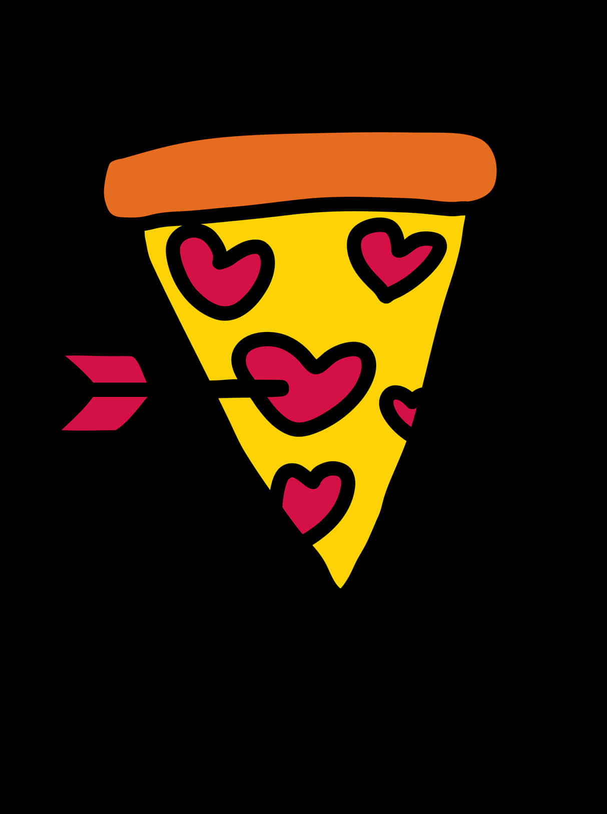 Love Pizza Slice Graphic PNG