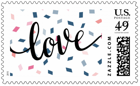 Love Postage Stamp Design PNG
