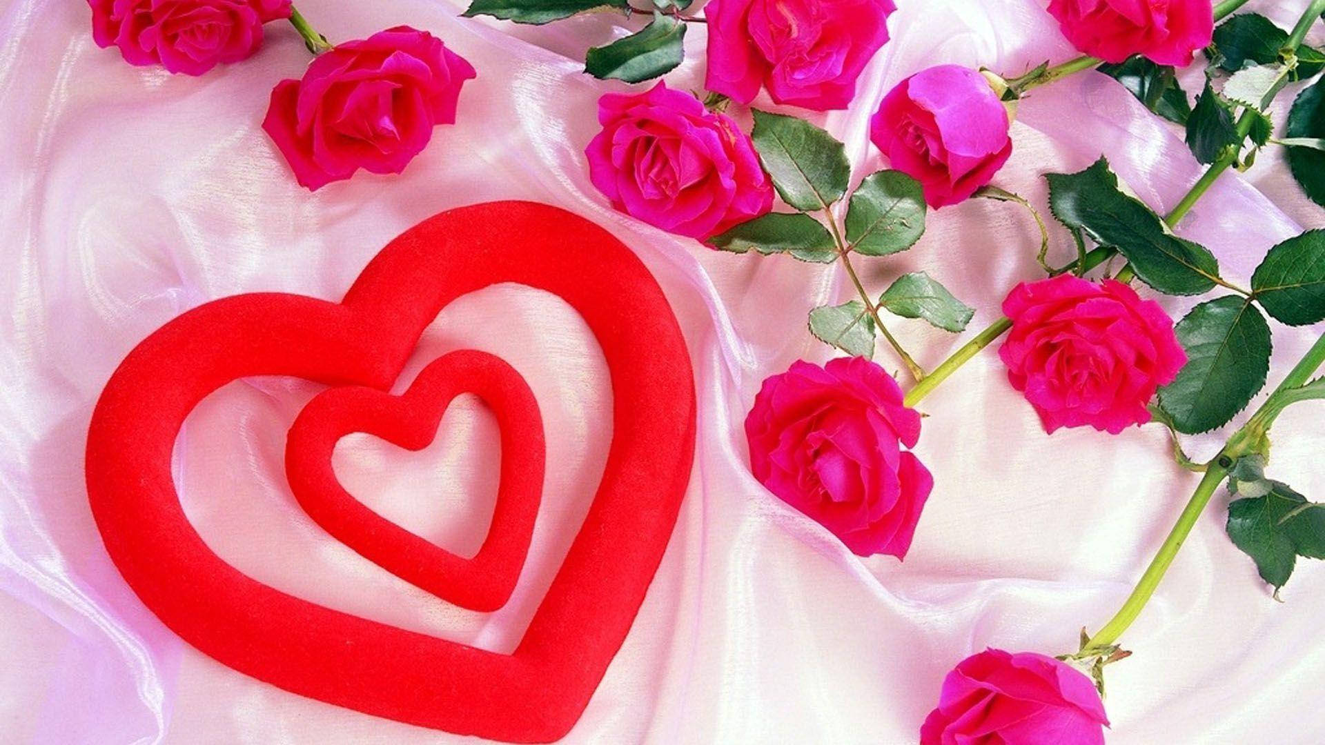 Love Rose Fabric Wallpaper