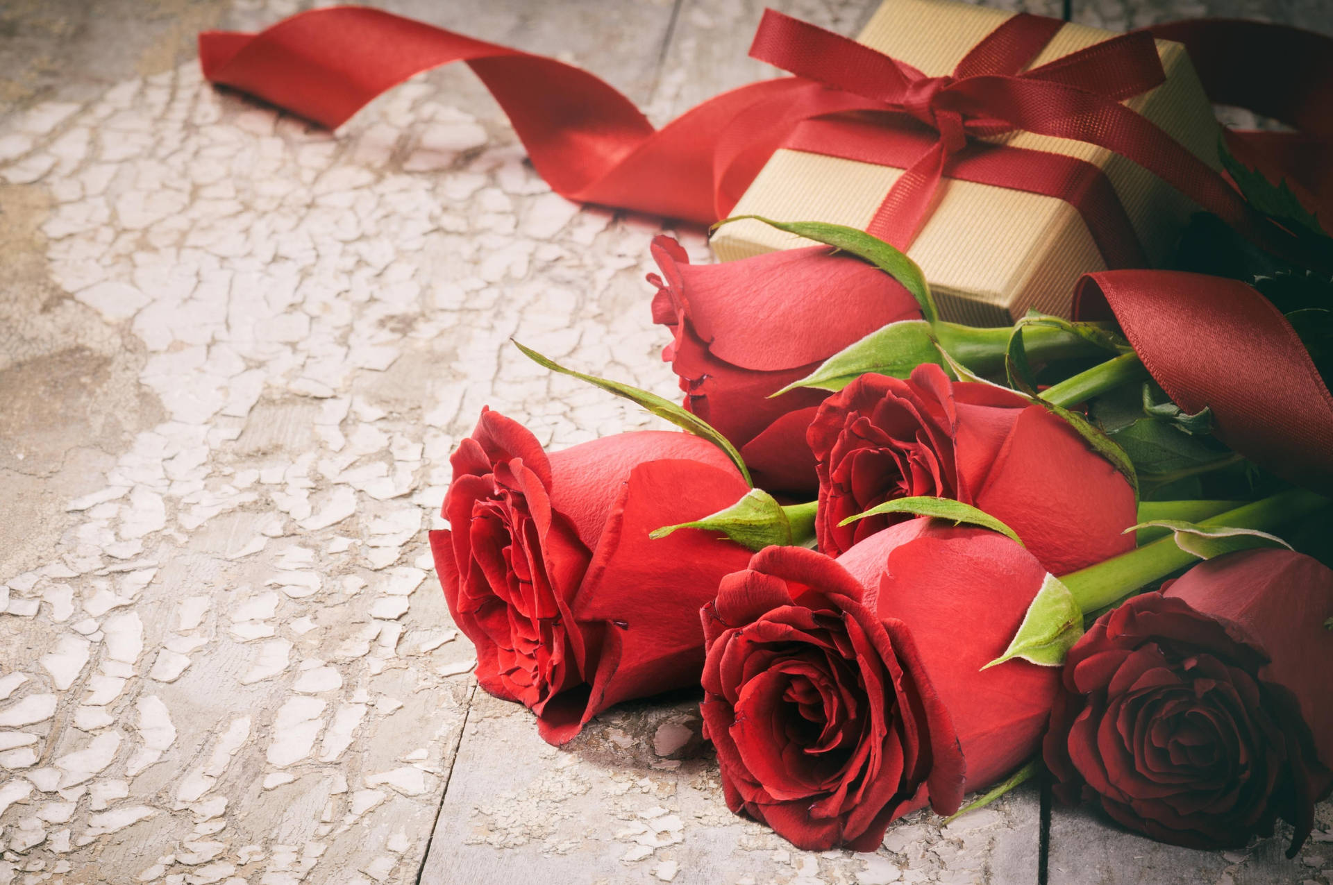 Love Rose Gift Wallpaper
