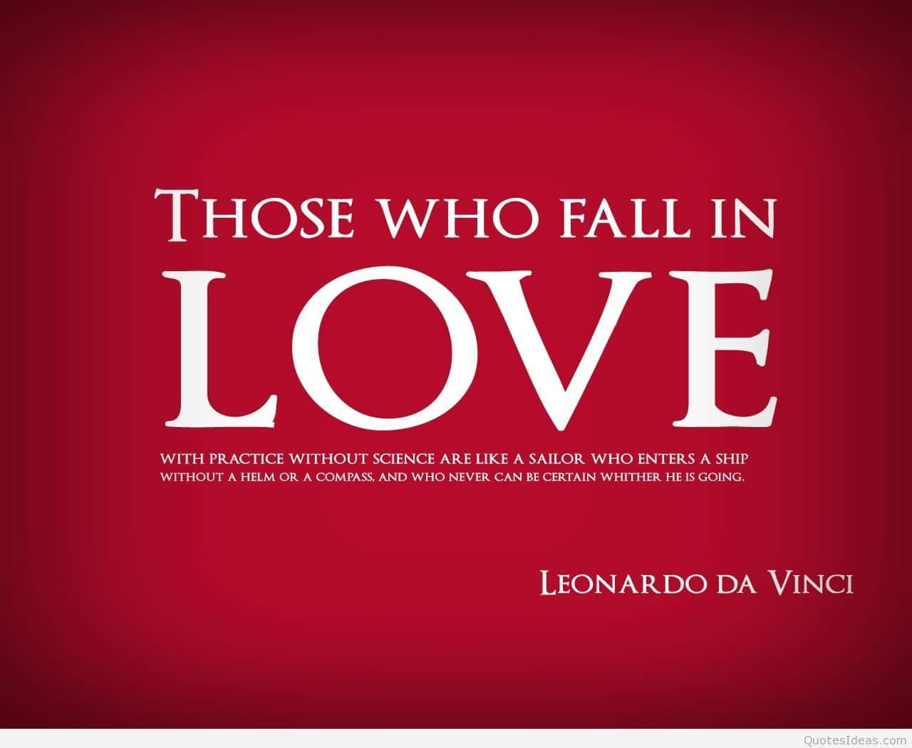 Love Science Quote Leonardo Da Vinci Wallpaper