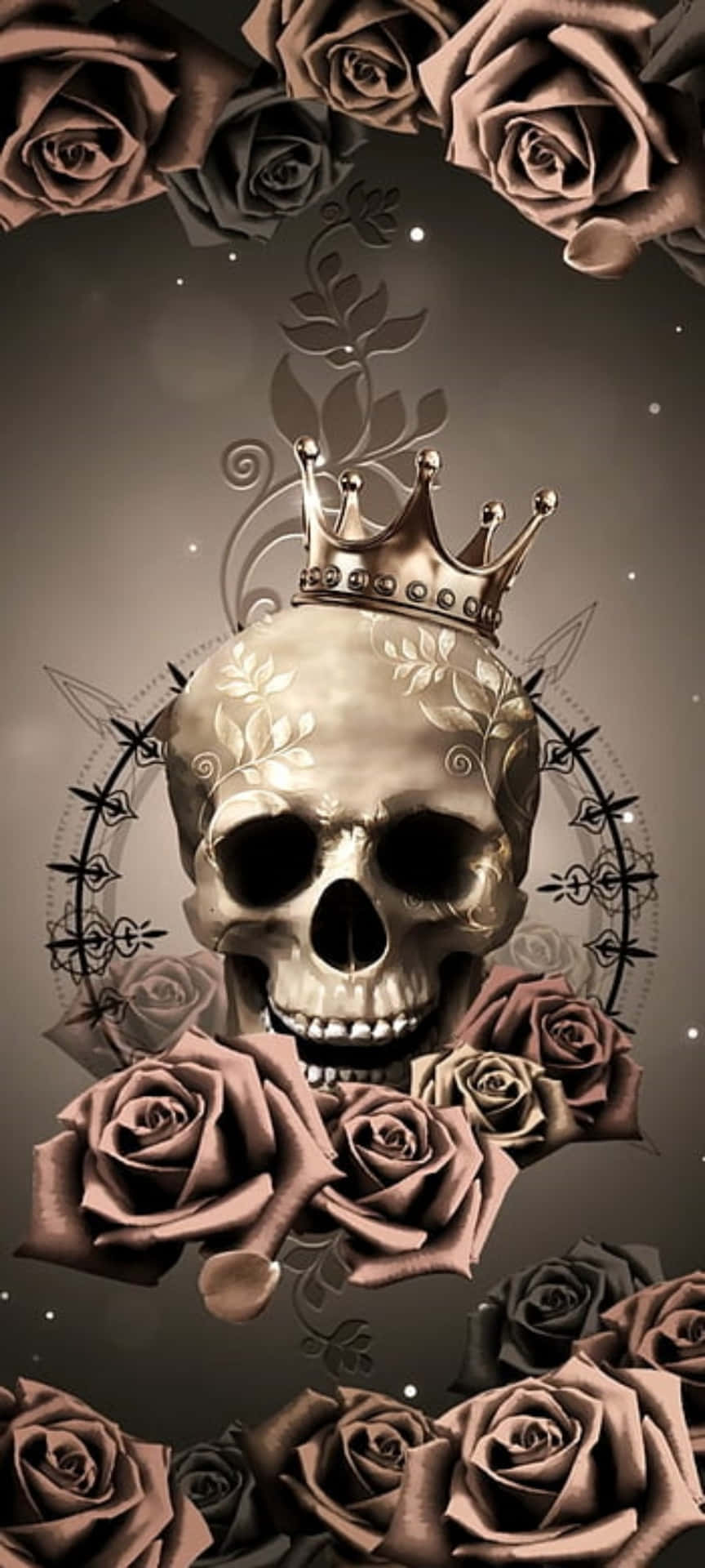 Skull and Flowers flowers skull HD phone wallpaper  Peakpx