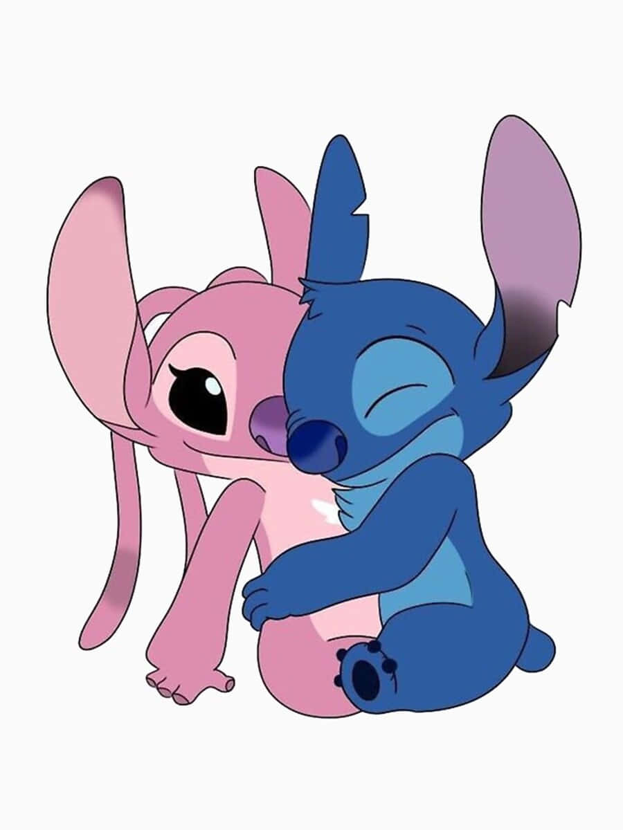 Love, Stitch and Angel together - The Cutest Couple Wallpaper