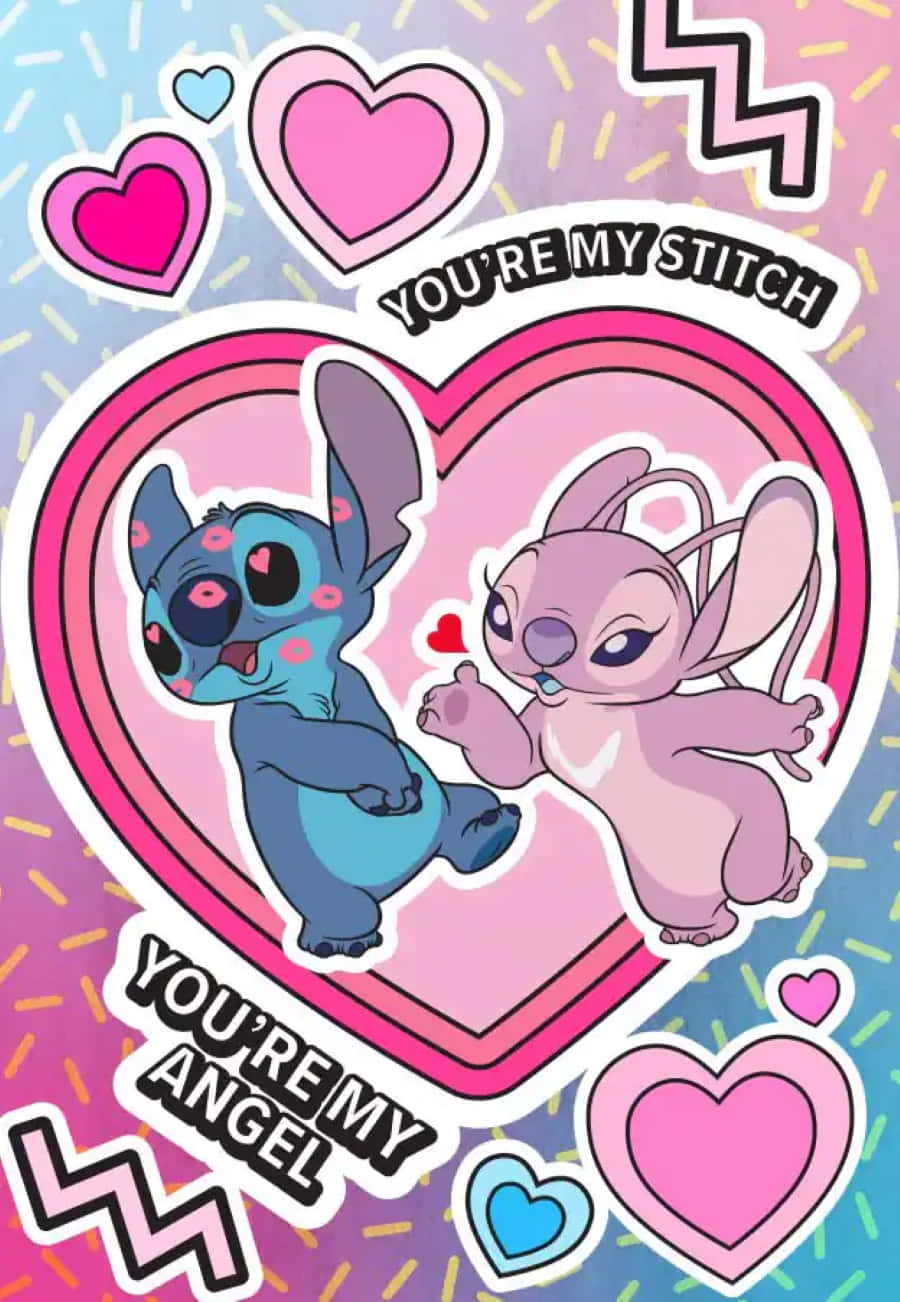 Love Stitch&Angel - The Ultimate Disney Couple Wallpaper
