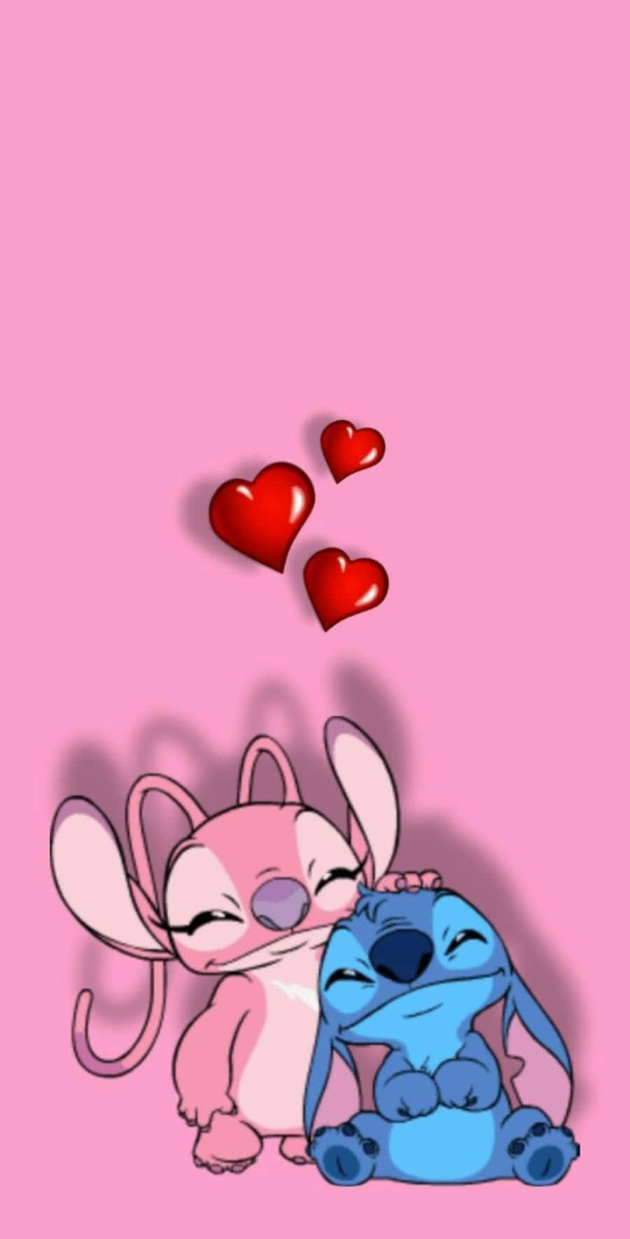 Download Adorable Stitch and Angel Embrace in Love Wallpaper  Wallpapers com