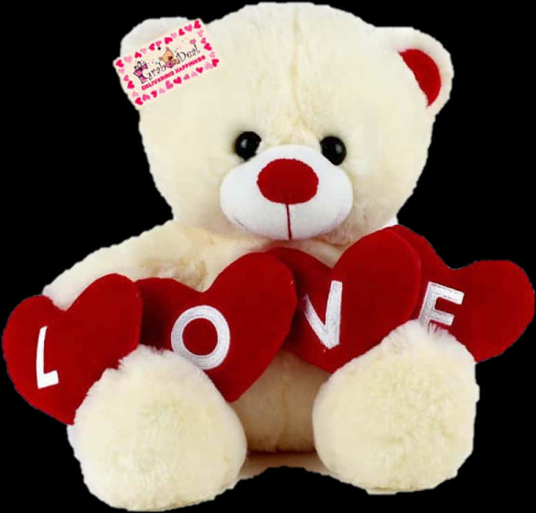 Love Teddy Bear With Hearts PNG