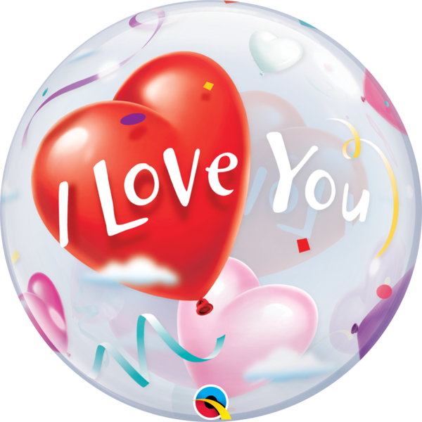 Love You Heart Balloon PNG