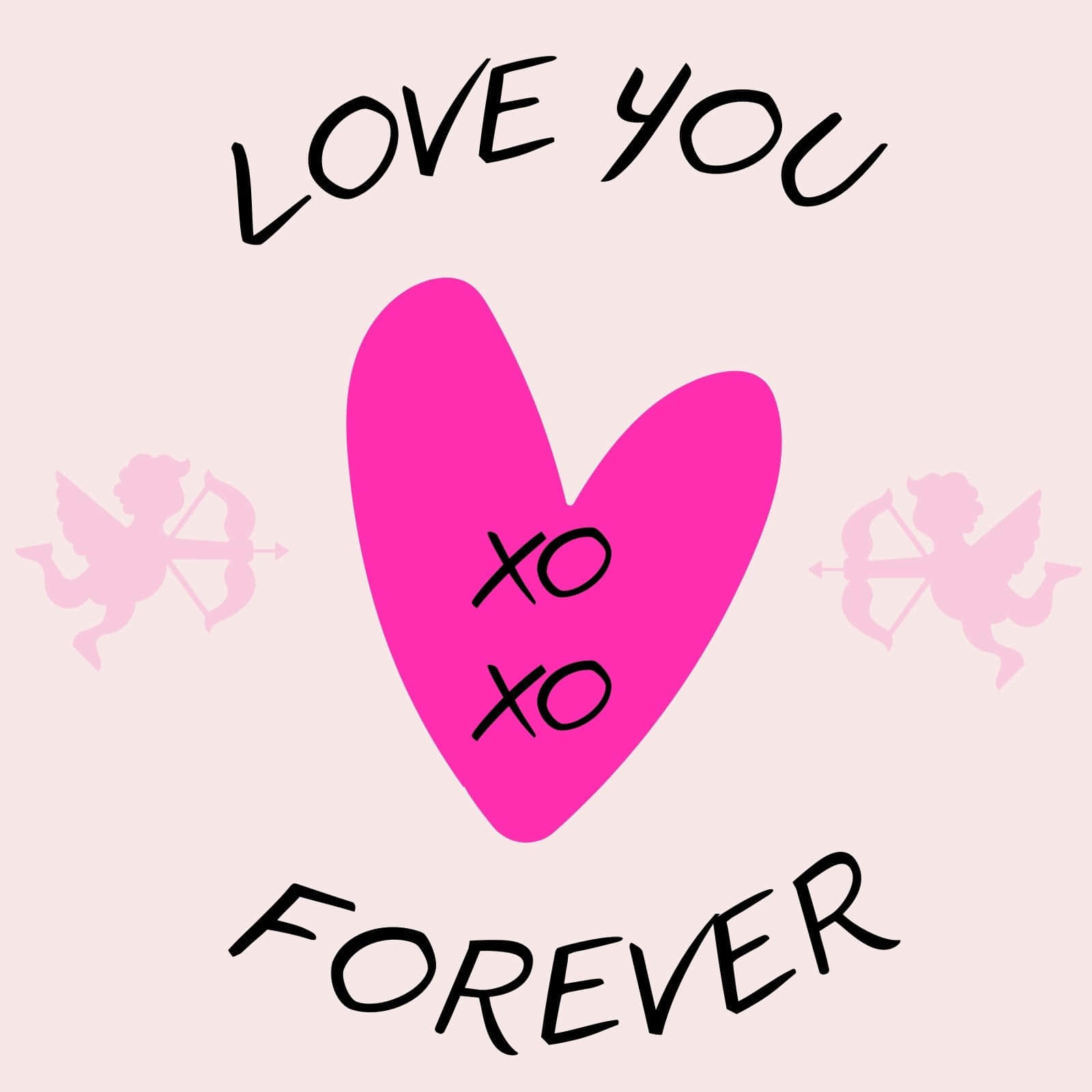Love You Xoxo Forever Aesthetic Valentine's Day Wallpaper