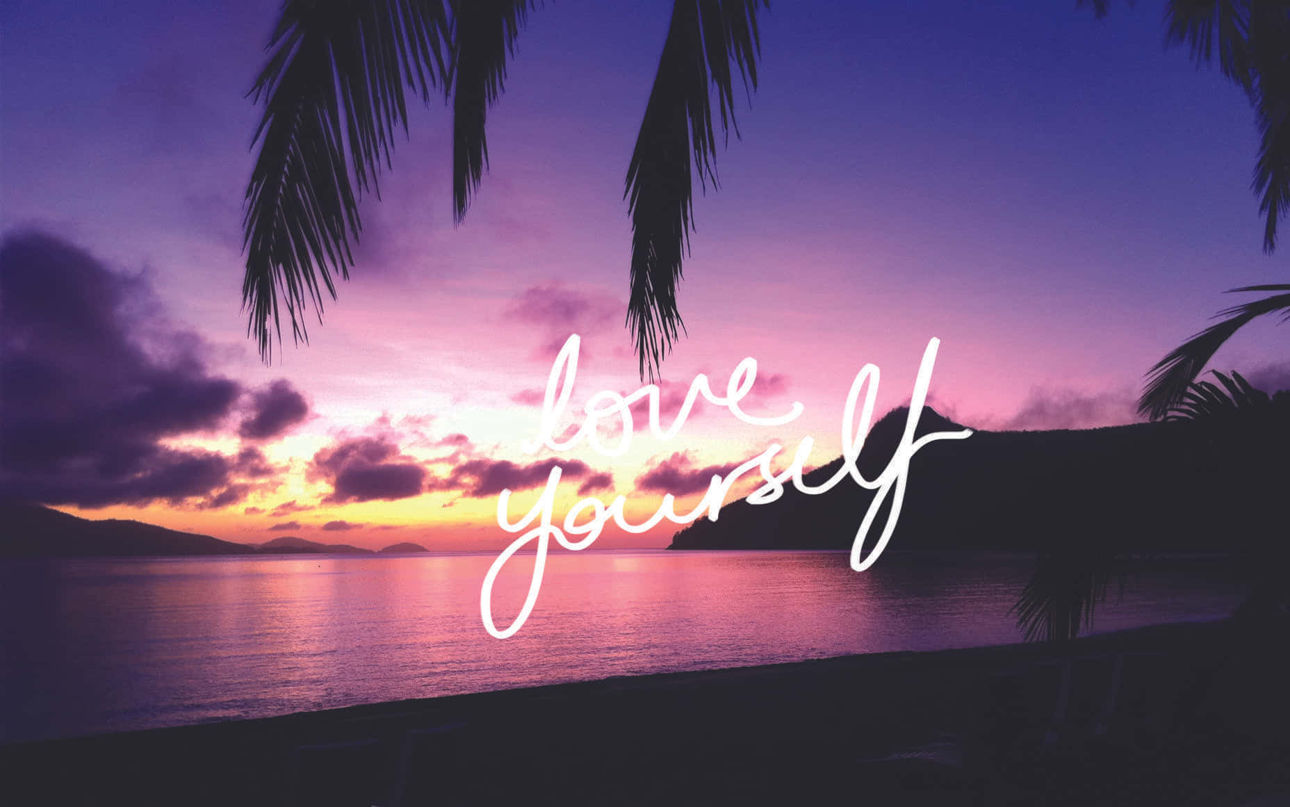 Love yourself and you will find contentment Wallpaper