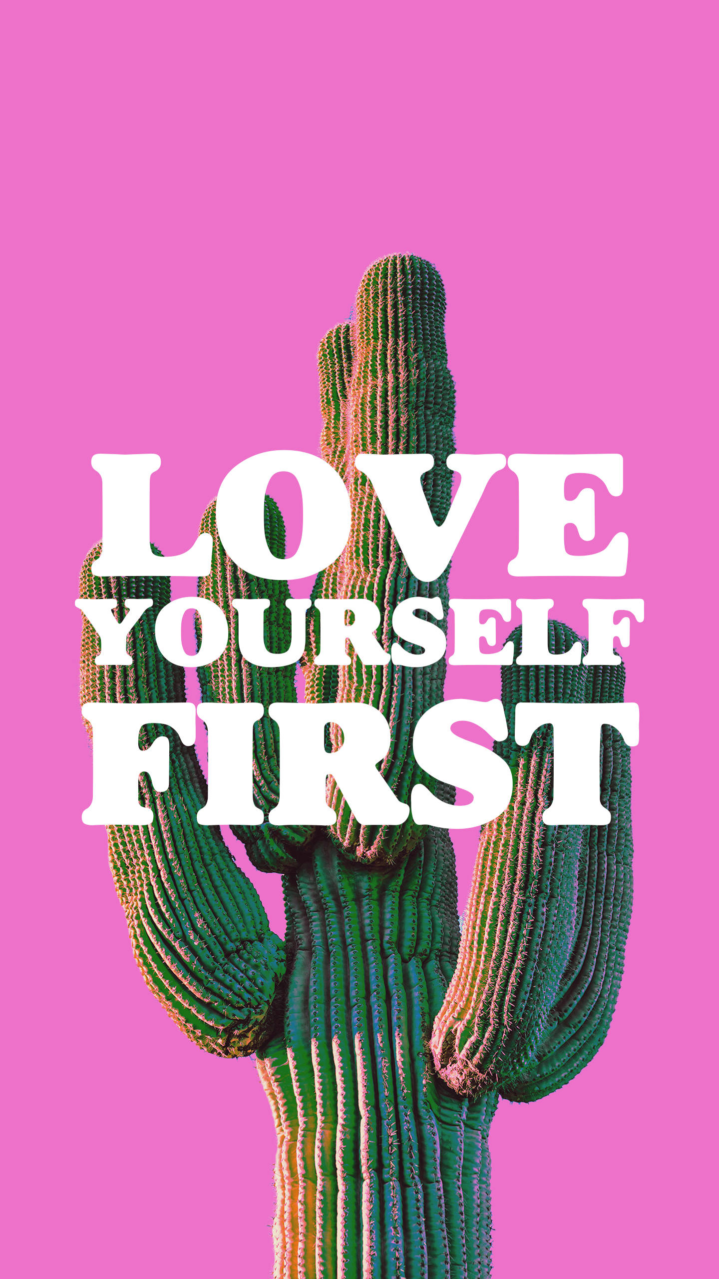 Love Yourself First 80s Retro Vintage Wallpaper