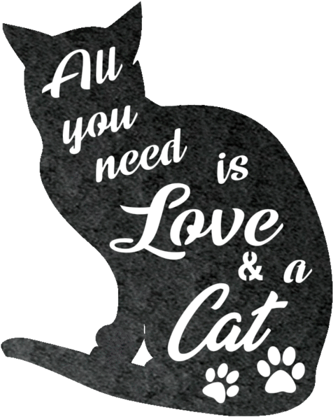 Loveand Cat Silhouette PNG
