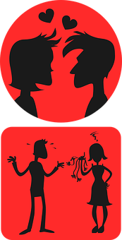 Loveand Conflict Concept Illustration PNG