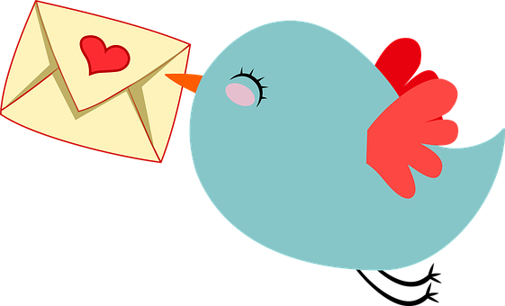 Lovebird Carrying Love Letter PNG