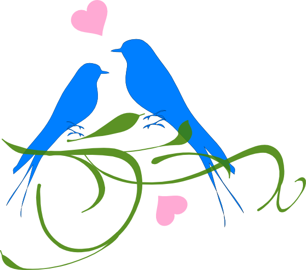 Lovebirds Perched Together.svg PNG